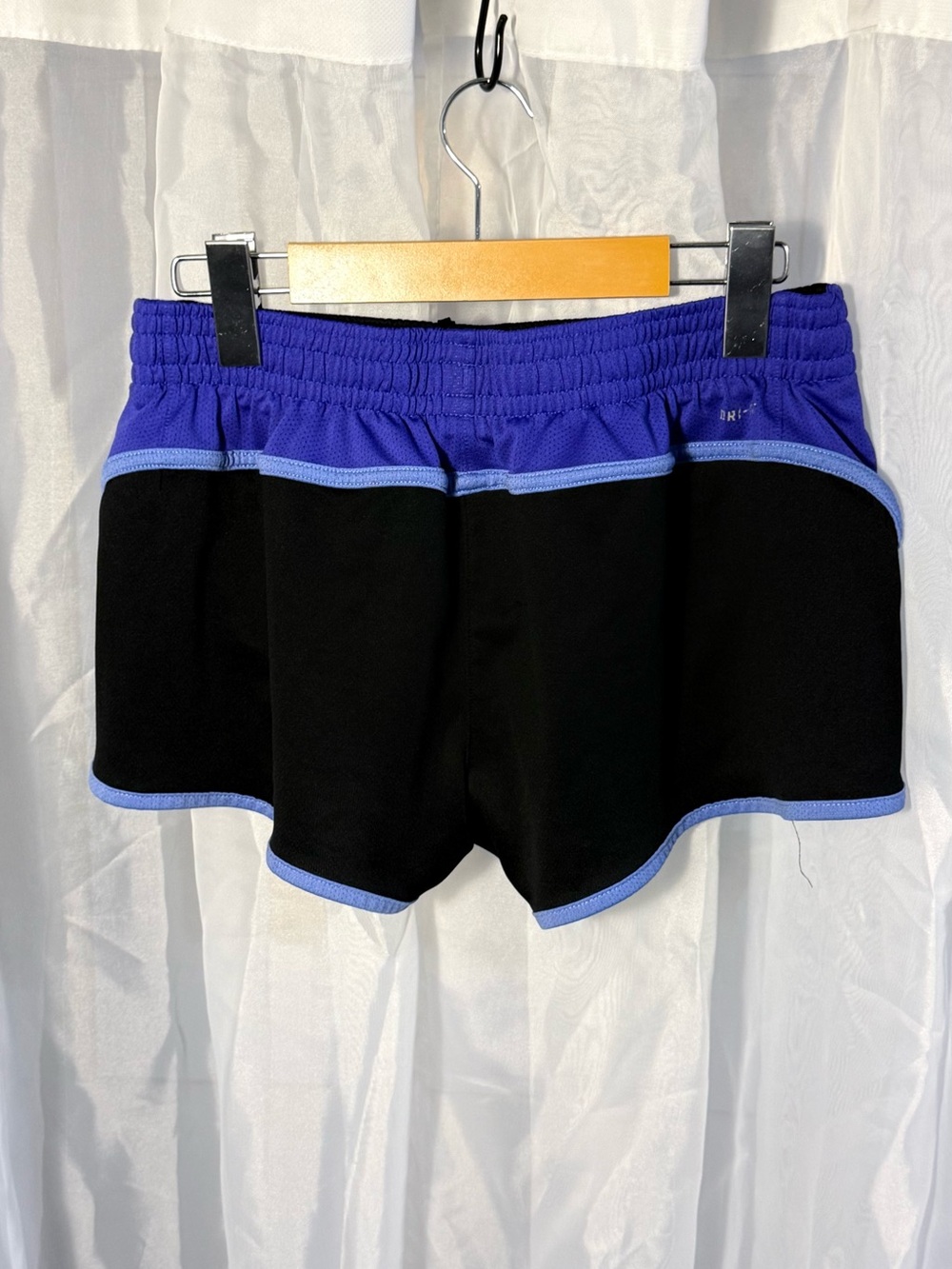 Nike Black and Purple Women's Run Shorts - Picture 3 of 4